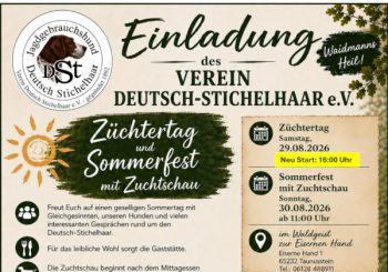 Züchtertreffen & Sommerfest mit Zuchtschau - Tanusstein 29./30.08.2026